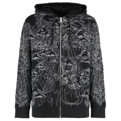 Givenchy Cotton Full Zip Hoodie-Heren Truien & Vesten