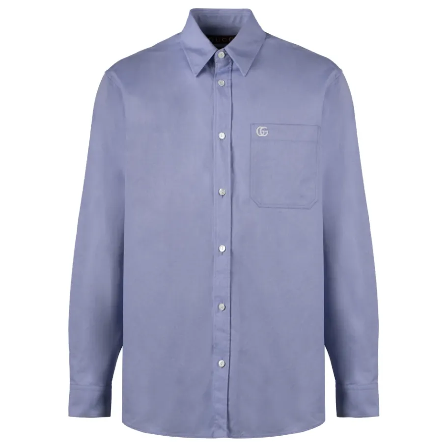 Gucci Cotton-Oxford Overhemd-Heren Overhemden