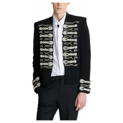 Balmain Crepe spencer jasje met geborduurde frogging-Heren Kostuums