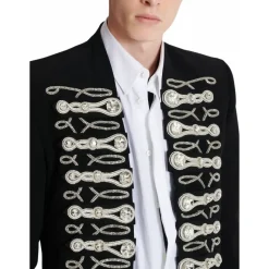 Balmain Crepe spencer jasje met geborduurde frogging-Heren Kostuums