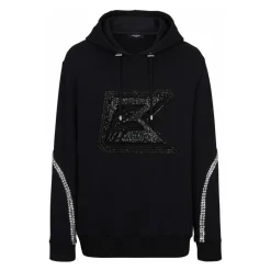 Balmain Crystal Embroidered Hoodie-Heren Truien & Vesten