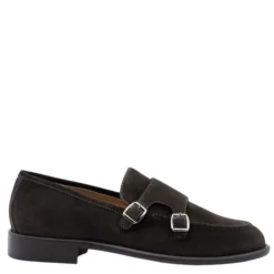 Antica Cuoieria 23070-C-VS3.EBONY Double-buckle Loafer-Heren Instappers & Slip Ons|Nette Schoenen
