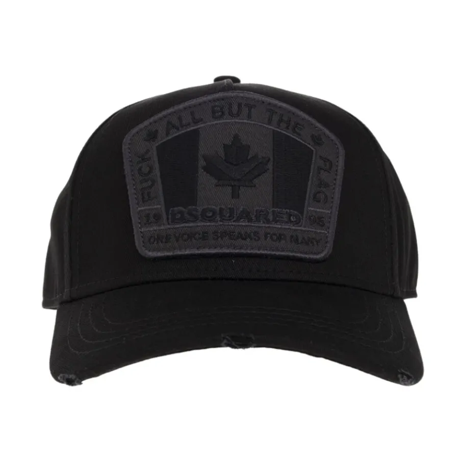 Dsquared2 D2 Patch Baseball Cap-Heren Petten