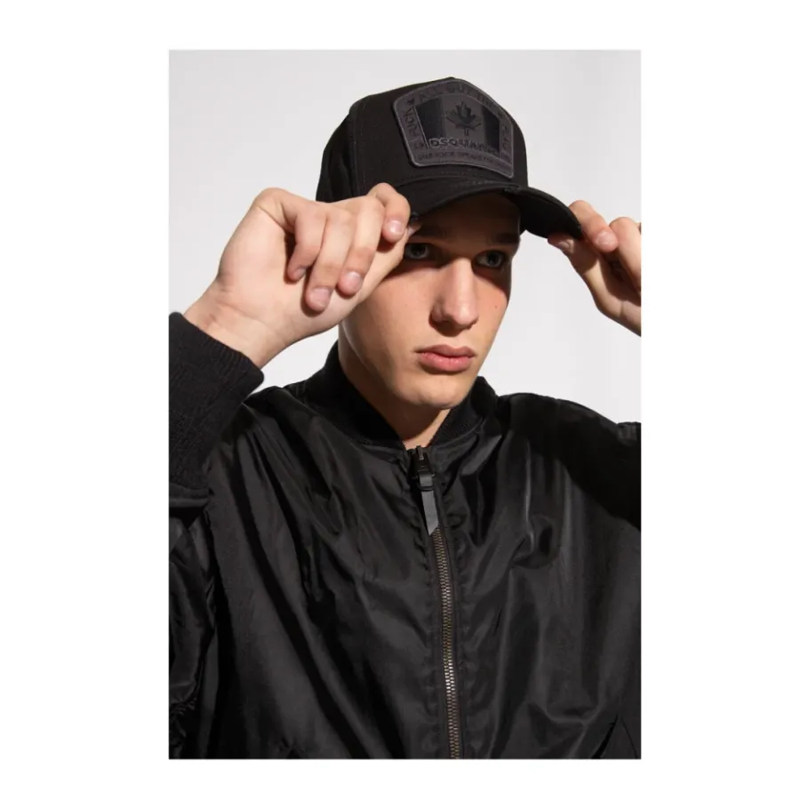 Dsquared2 D2 Patch Baseball Cap-Heren Petten
