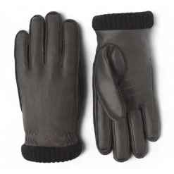 Hestra Deerskin Primaloft Rib Handschoenen, Donker-Heren Handschoenen