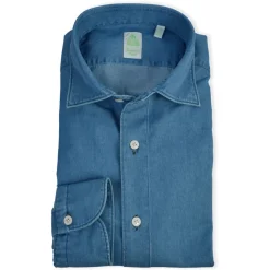 Finamore Denim Gaeta Overhemd-Heren Overhemden