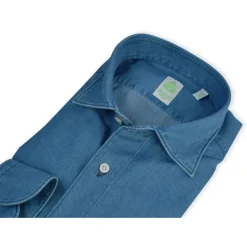 Finamore Denim Gaeta Overhemd-Heren Overhemden