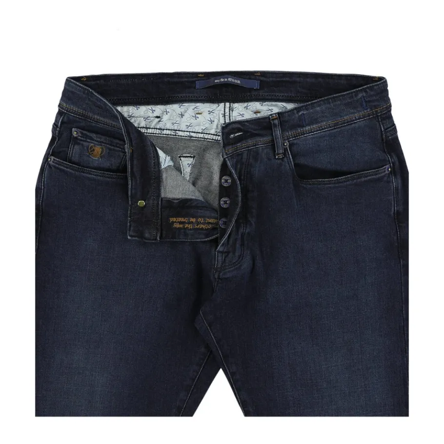 Atelier Noterman Denim Jeans in Rustiek Groen-Heren Jeans