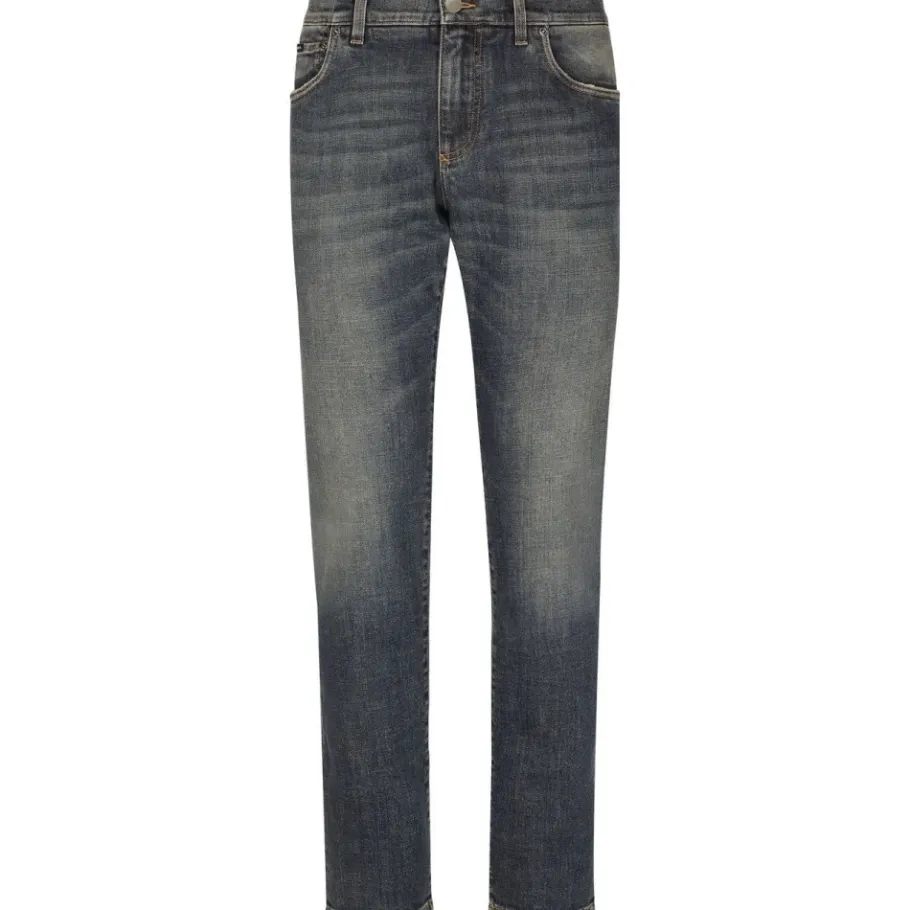 Dolce & Gabbana Denim Jeans met Metalen Logo-Heren Jeans