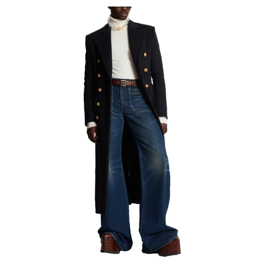 Balmain Denim jeans met wijde pijpen-Heren Jeans