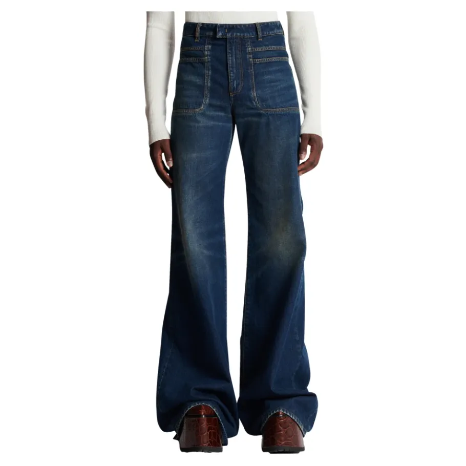 Balmain Denim jeans met wijde pijpen-Heren Jeans
