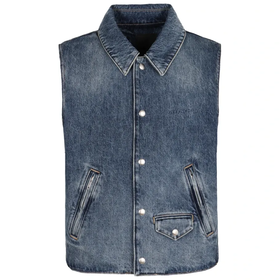 Givenchy Denim Katoenen Vest-Heren Jassen