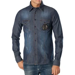 Philipp Plein Denim Overhemd - Fitted-Heren Overhemden