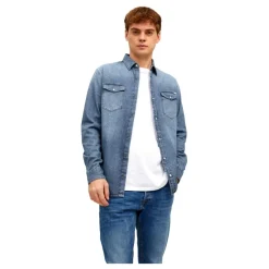 Jack & Jones Denim overhemd met knoopsluiting-Heren Overhemden