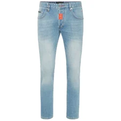Philipp Plein Denim Skinny Fit Trousers Hexagon-Heren Jeans