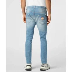 Philipp Plein Denim Skinny Fit Trousers Hexagon-Heren Jeans