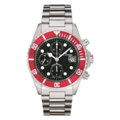 Revue Thommen Diver Chrono Automatic in Zwart-Rood-Heren Horloges