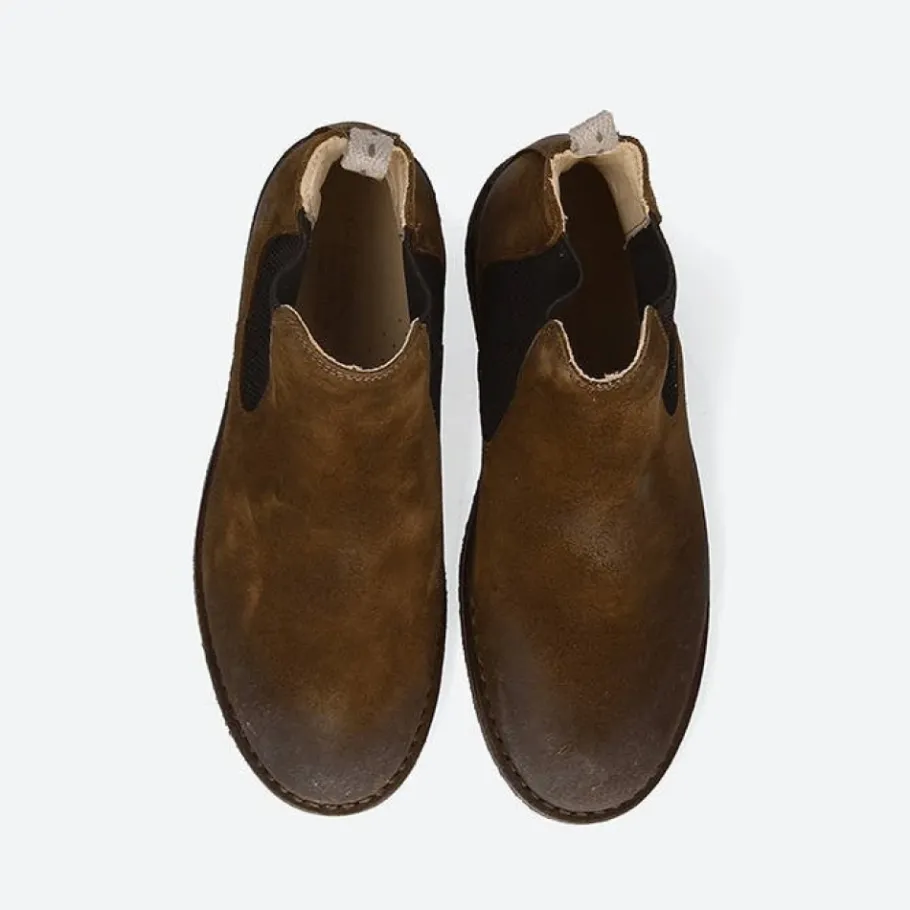 ASTORFLEX Donker Khaki Enkellaarzen-Heren Laarzen