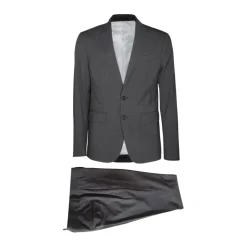 Dsquared2 Donkergrijze Wollen Pak Jurk-Heren Kostuums