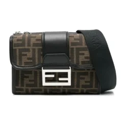 Fendi Double Jacquard Baguette Handtas-Heren Tassen