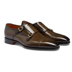 Santoni Double Monk Strap Schoen-Heren Instappers & Slip Ons|Nette Schoenen