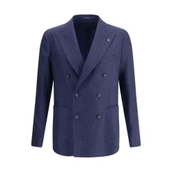 Tagliatore Double-breasted blazer met peak revers en opgestikte zakken-Heren Kostuums