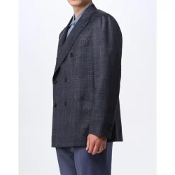 Brioni Double-Breasted Blazer met Opgestikte Zakken-Heren Kostuums