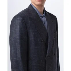 Brioni Double-Breasted Blazer met Opgestikte Zakken-Heren Kostuums