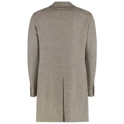 Zegna Double-breasted Jas van Wol en Kasjmier-Heren Jassen