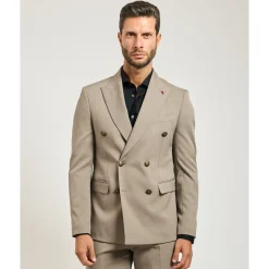 Mulish Double-breasted pak met logoknoppen-Heren Kostuums