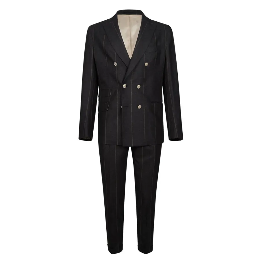 Eleventy Double-breasted wol zijde kasjmier jurk-Heren Kostuums