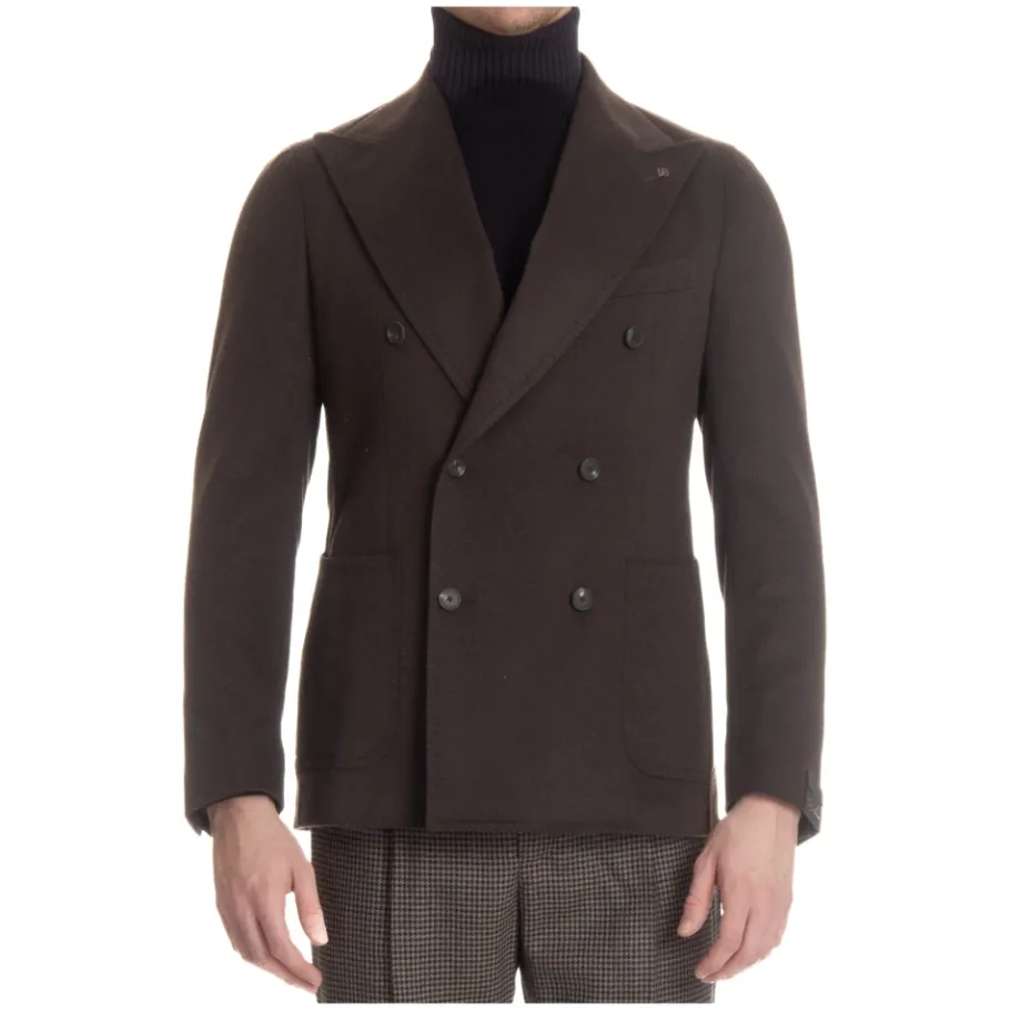 Tagliatore Double-Breasted Wollen Jas-Heren Kostuums