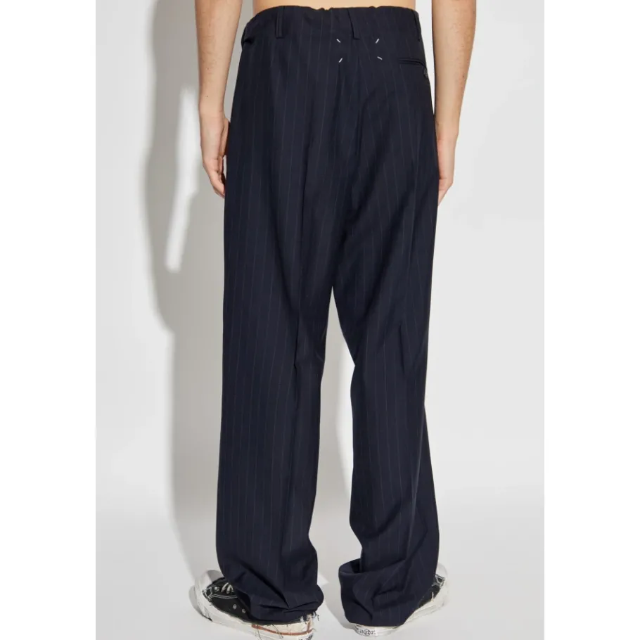 Maison Margiela Drawstring wollen broek-Heren Broeken