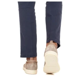 Santoni Duifgrijs Suède Mocassin Schoenen-Heren Instappers & Slip Ons