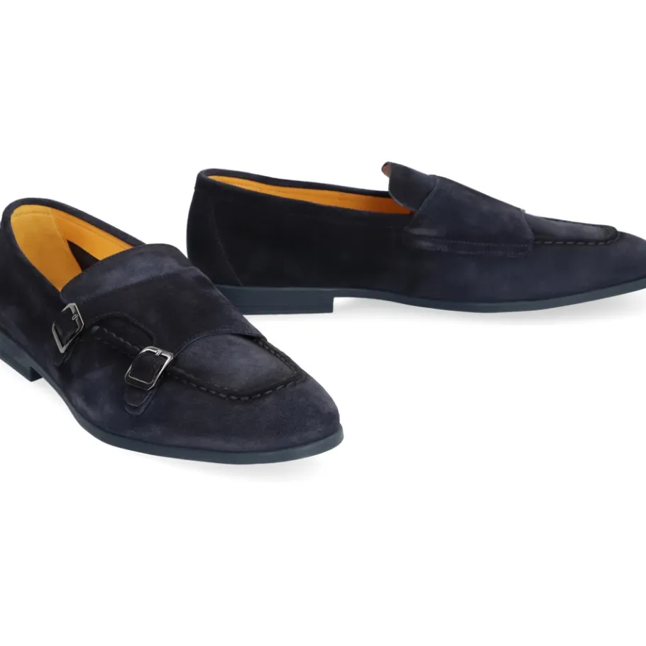 Doucal's Duke Suede Monk-strap Schoenen-Heren Instappers & Slip Ons