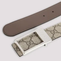 Gucci Ebony Brown Riem-Heren Riemen