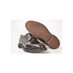 Church's Ebony Geveterde Schoenen-Heren Nette Schoenen