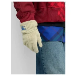 Burberry EKB Logo Geborduurde Kasjmier Handschoenen-Heren Handschoenen