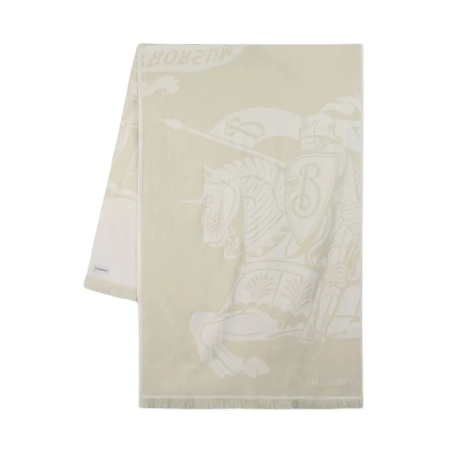 Burberry EKD Motif Sjaal met Rafels-Heren Sjaals