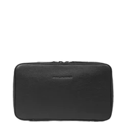 Piquadro Electronic cord pouch in leather with mouse pocket-Heren Tassen