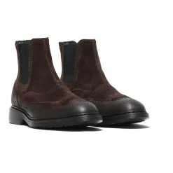 Hogan Elegante Enkellaarsjes Marrone Swallowtail-Heren Laarzen