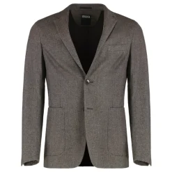 Zegna Enkelrijige jas in wolmix-Heren Jassen