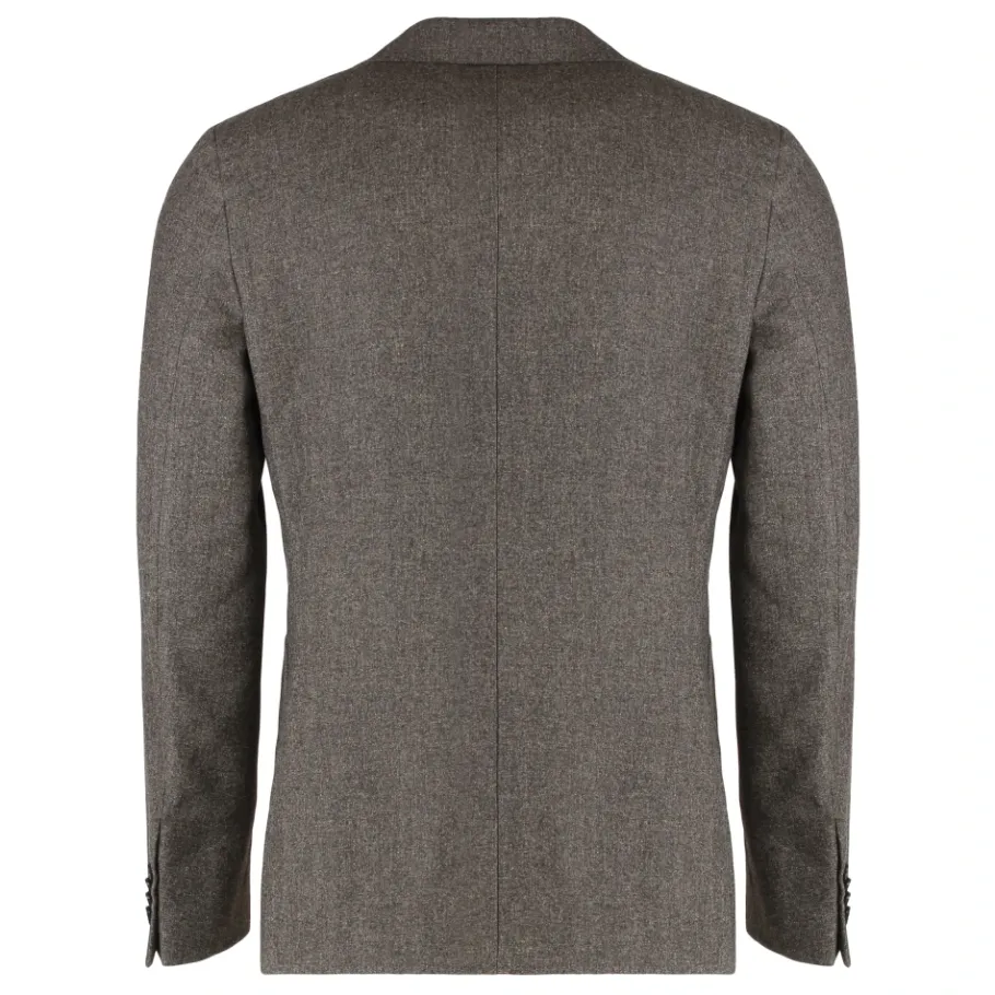 Zegna Enkelrijige jas in wolmix-Heren Jassen