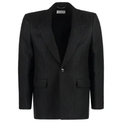 Saint Laurent Enkelrijige jas met één knoop-Heren Jassen