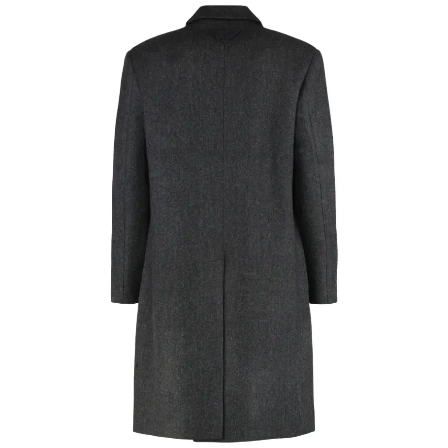 Prada Enkelrijige wollen jas-Heren Jassen