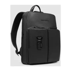 Piquadro Expandable, slim laptop and iPad® backpack withRFID and shock-absorbing protection-Heren Rugzakken