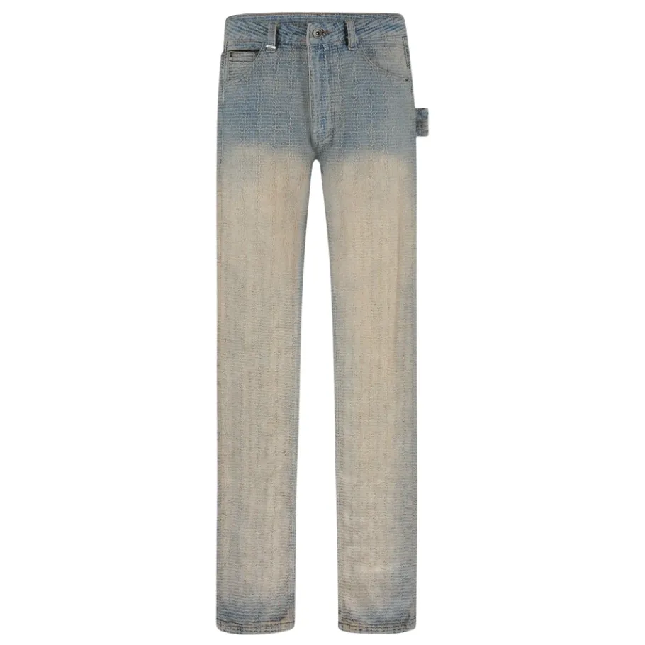 FLÂNEUR Faded Tweed Denim Jeans Licht-Heren Jeans