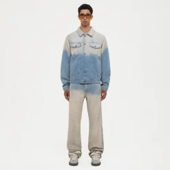 FLÂNEUR Faded Tweed Denim Jeans Licht-Heren Jeans