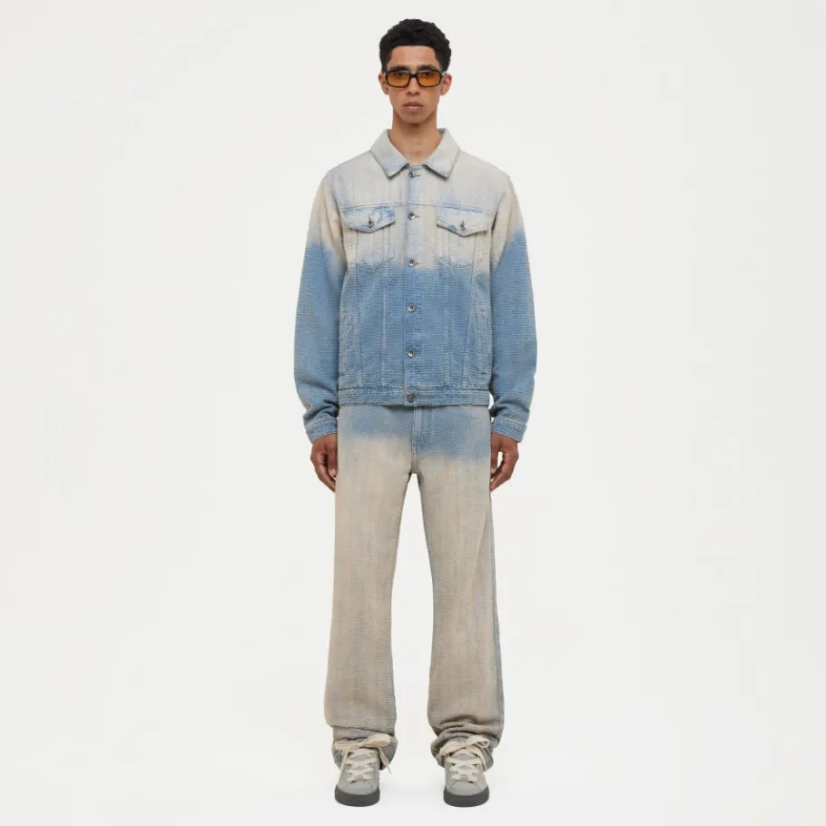 FLÂNEUR Faded Tweed Denim Jeans Licht-Heren Jeans