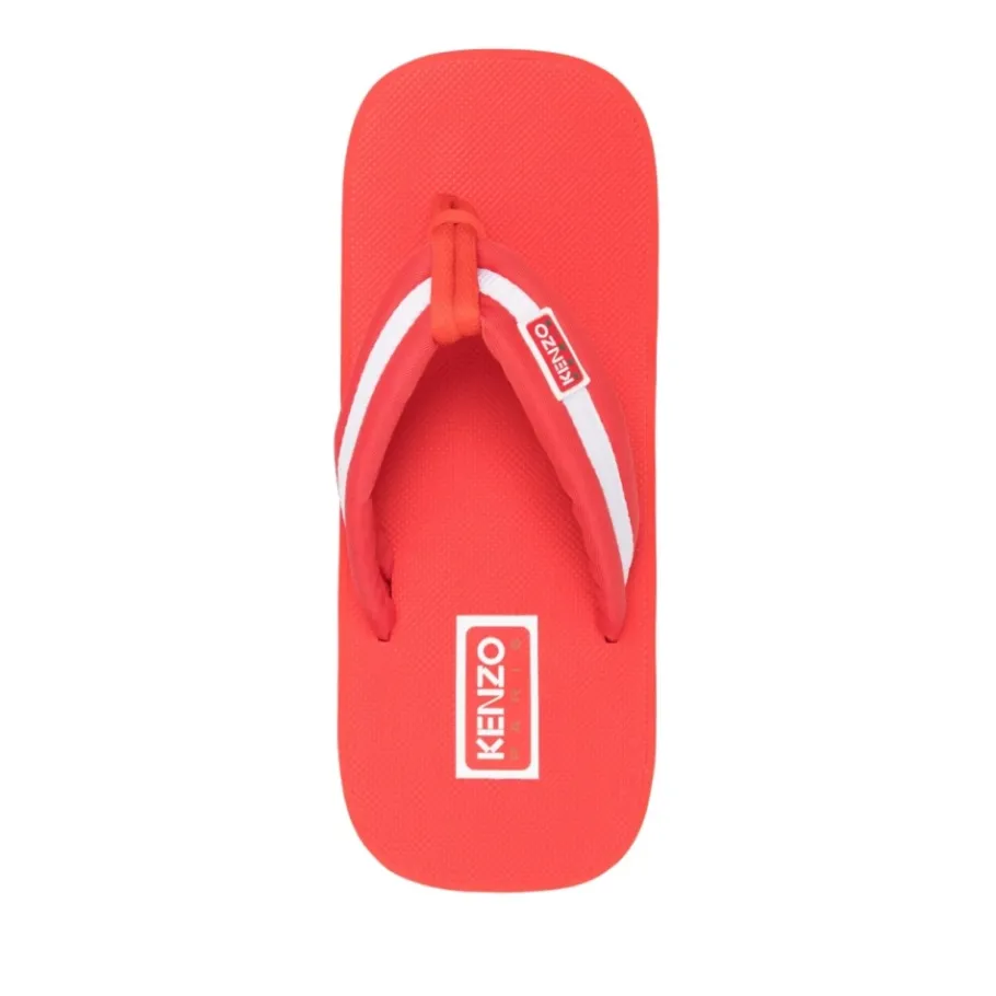 Kenzo Felrode zomersandalen met hak van 2,5 cm-Heren Slippers